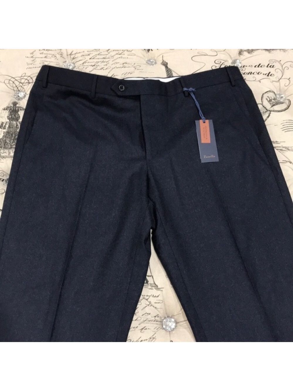 ZANELLA Parker Flat Front Wool Pants - Picture 3 of 3